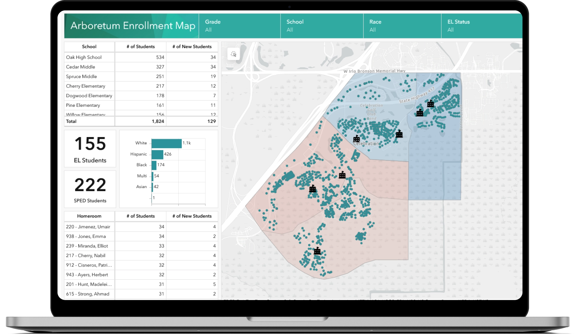 Student Map Dashboards