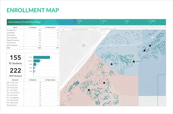 Enrollment Map Interactive Dashboard